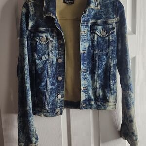 Bebe Blue Acid Wash Jean Jacket